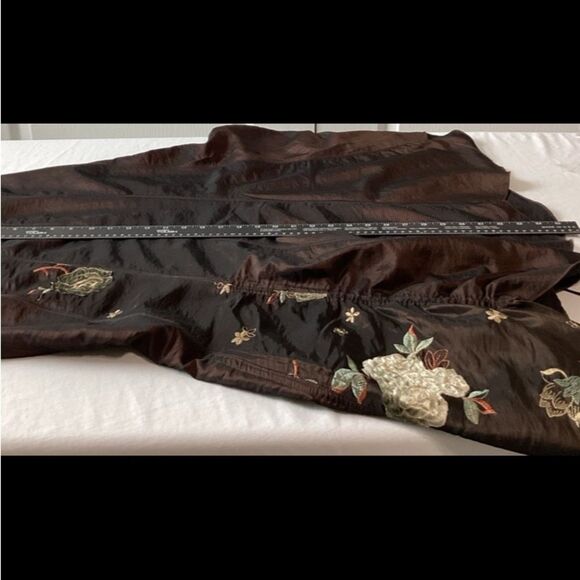 Reuma Sachs Suit Women’s Size Medium Color Brown 2 pc Floral Jacket Plain Skirt - Picture 7 of 13